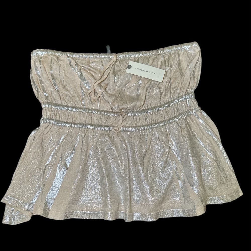 NWT Anthropologie Strapless Babydoll Top - Picture 4 of 7